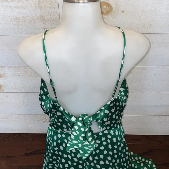 Betsey Johnson Green Polka Dot Dress - Picture 4 of 5